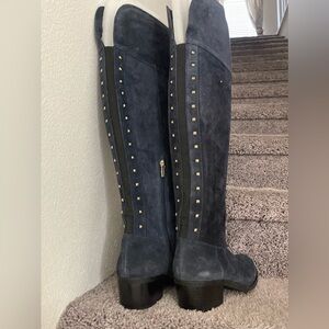 Vince Camuto over the knee navy boots